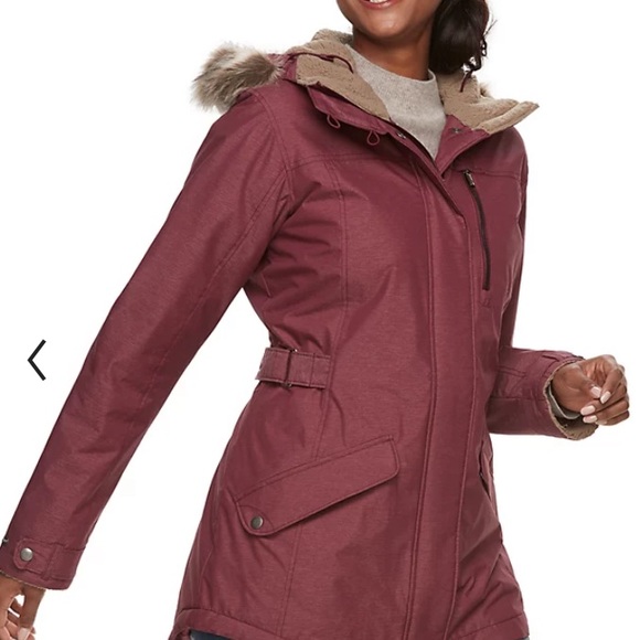 Columbia Jackets \u0026 Coats | Women's Columbia Penns Creek Thermal Coil Hooded Faux-Fur Trim Jacket | Color: Pink/Red | Size: M | Resellerj's Closet